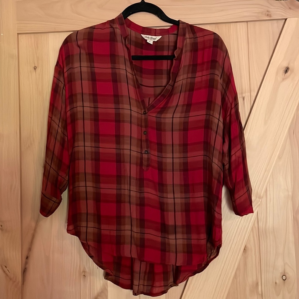 Lucky Brand fall plaid top